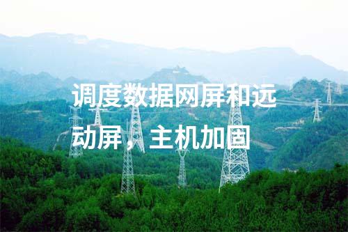 調(diào)度數(shù)據(jù)網(wǎng)屏和遠(yuǎn)動屏，主機(jī)加固
