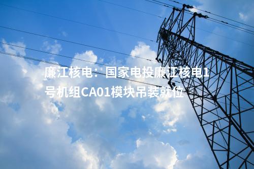 廉江核電：國家電投廉江核電1號機組CA01模塊吊裝就位